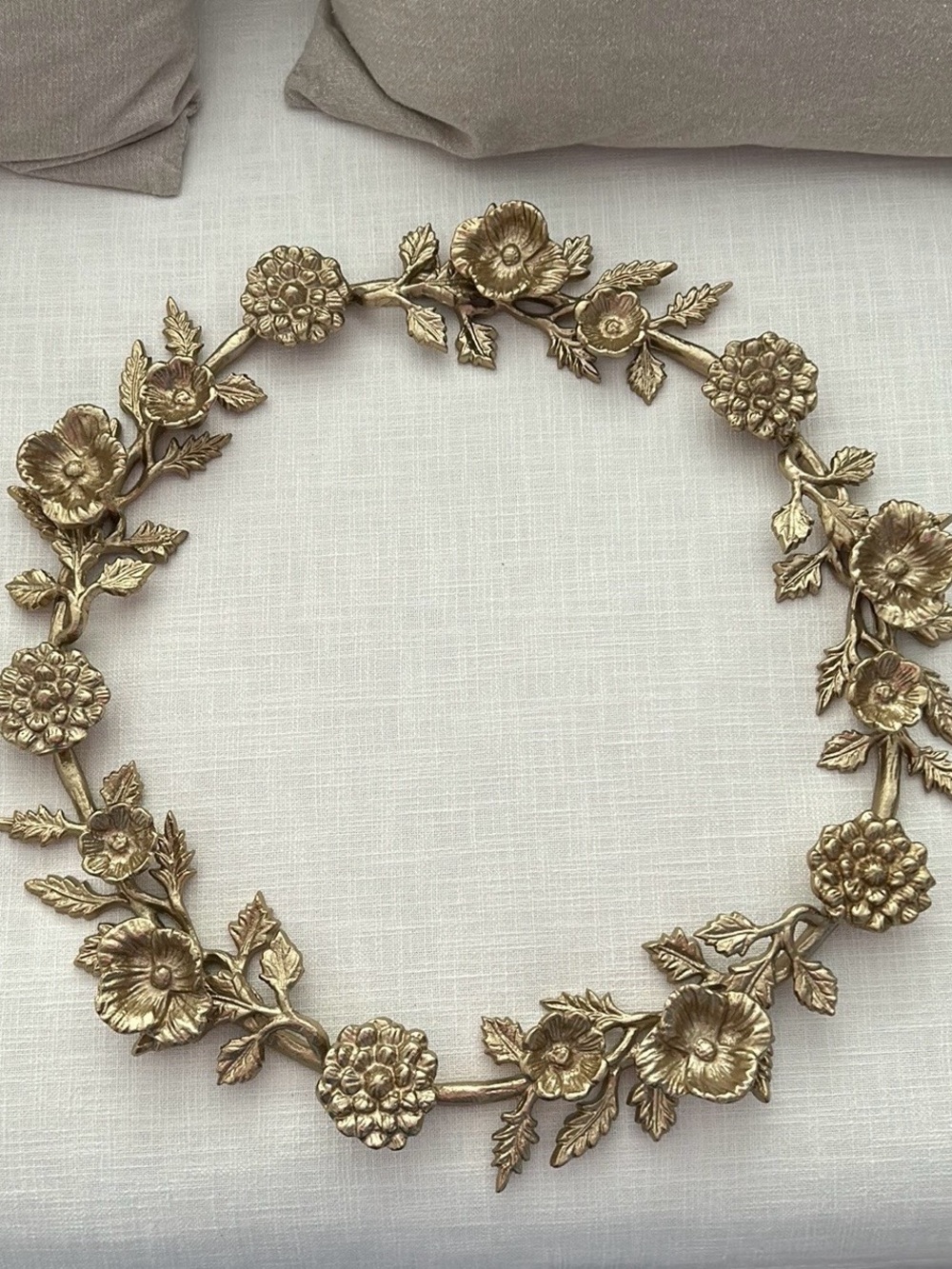 Opalhouse Gold Metal Floral Wreath